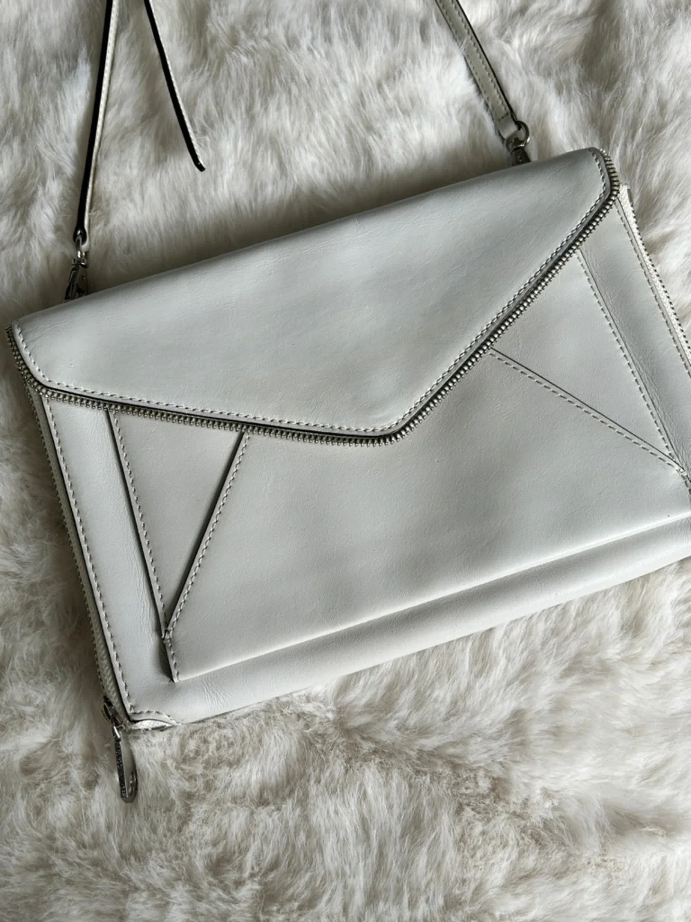 White Rebecca Minkoff Convertible Envelope Bag
